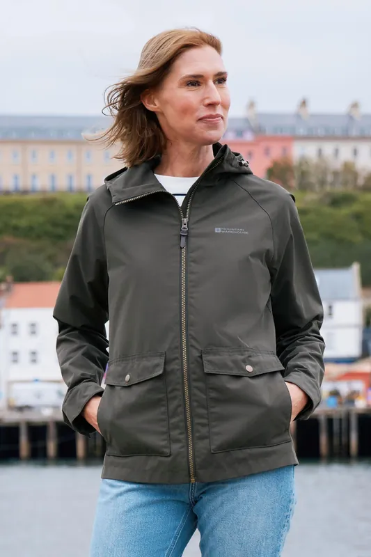 Heritage' Lightweight Hooded Casual Full Zip Water Resistant Jacket - Mountain Warehouse