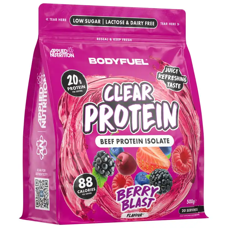BodyFuel Clear Beef Protein Isolate - Berry Blast - 20 Servings
