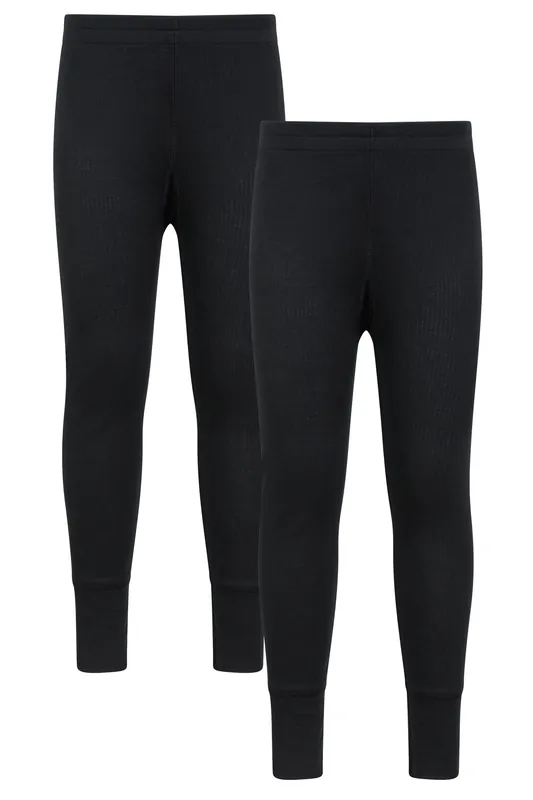 Talus' Techtherm Soft Comfy Base Layer High Waist Pants Pack of 2 - Mountain Warehouse