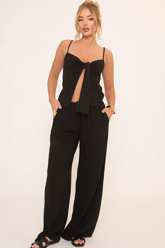 Wide Leg Linen Trousers - EGO