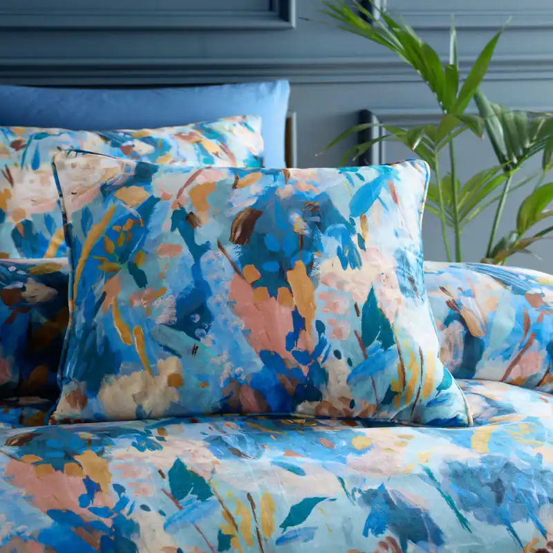Daphne Floral Filled Cushion Pillow Bed Sofa 18" Inch Square 45x45cm - Portfolio Home
