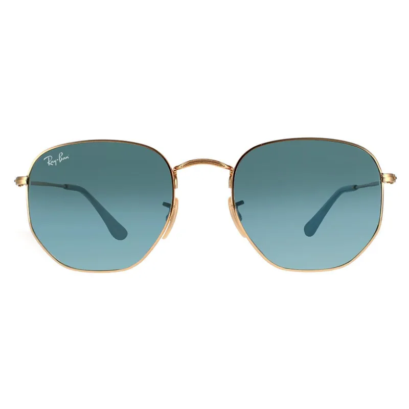 Square Gold Blue Grey Gradient Sunglasses - Ray-Ban