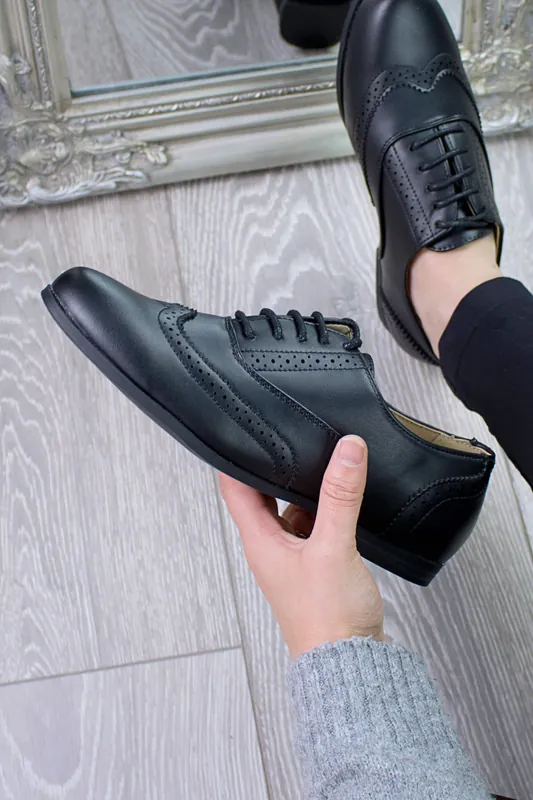 Flat Brogues Lace Up Shoes - AJVANI