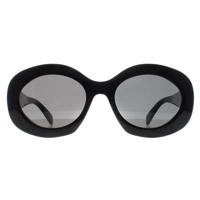 Oval Shiny Black Smoke Grey Triomphe CL40292U - Celine