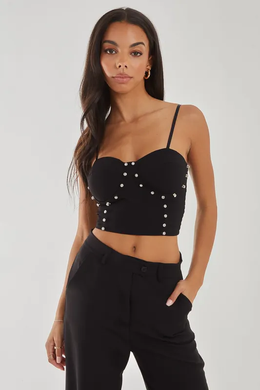 Diamante Bralette - Pink Vanilla