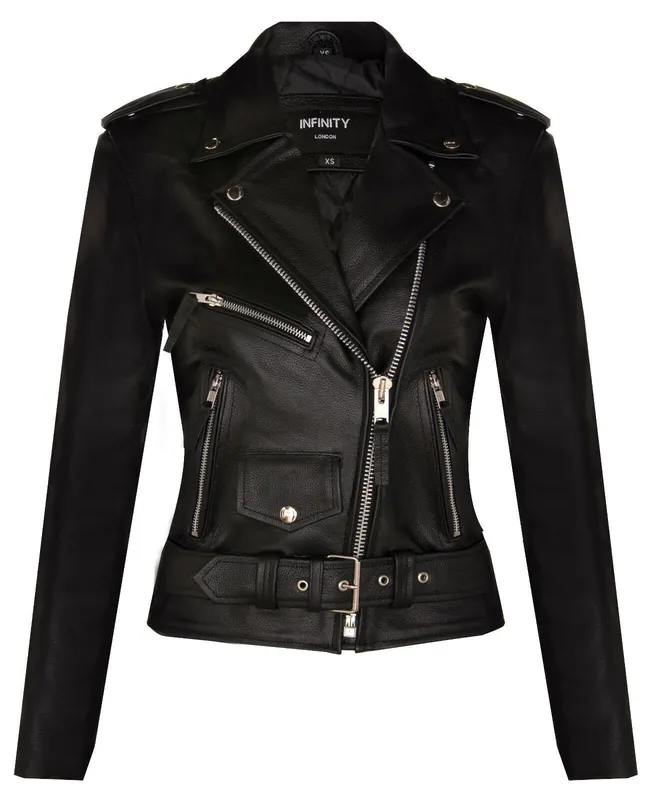 Cowhide Leather Biker Jacket-Mansfield