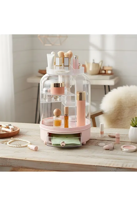 Tabletop Rotating Cosmetic Storage Organiser - SHEONLY