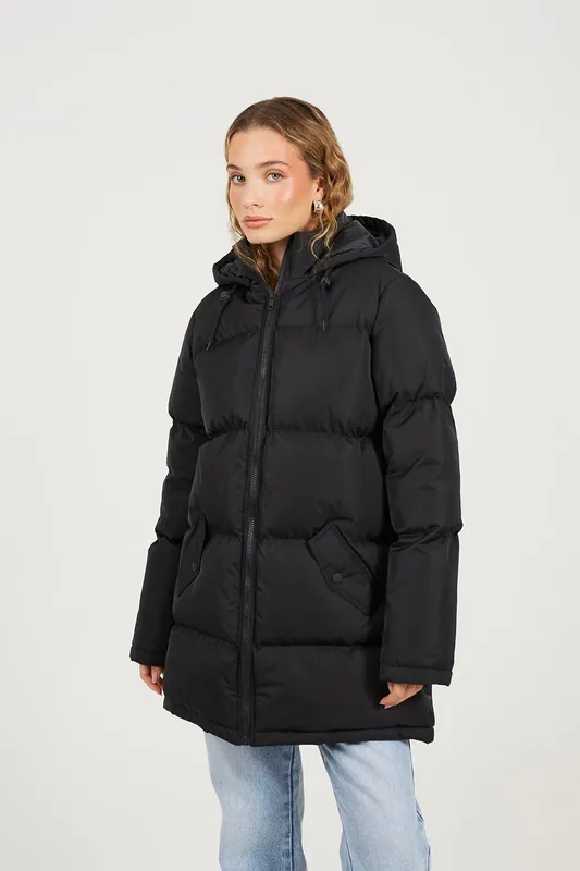 Long Hooded Padded Jacket - Brave Soul