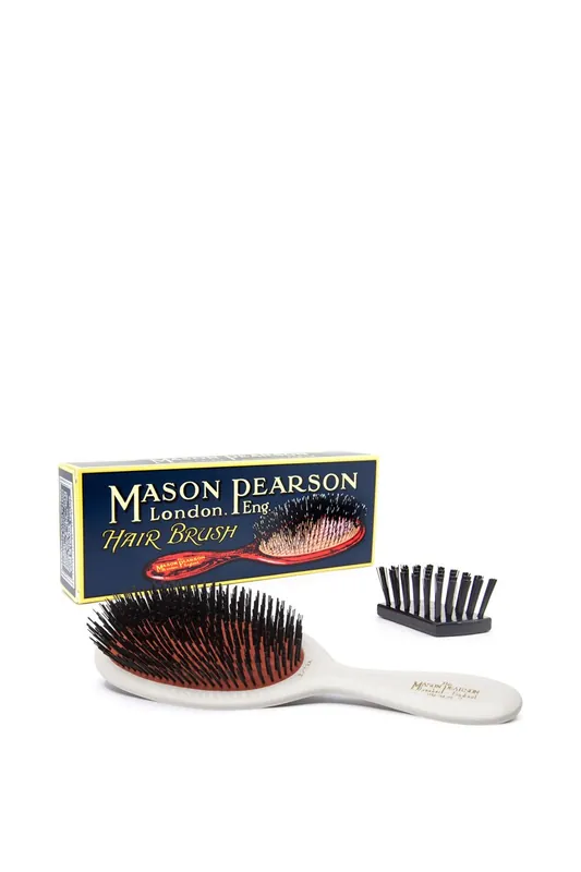 Medium Pure Bristle Hair Brush White - Mason Pearson
