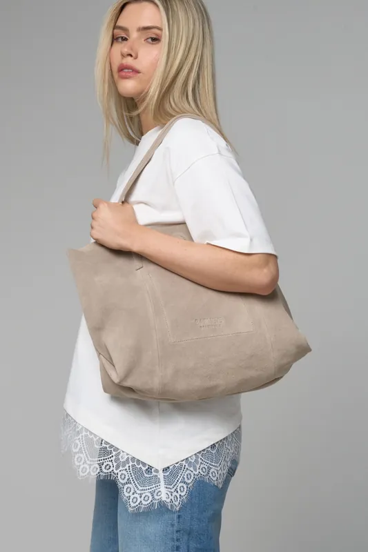Real Suede Tote Bag - Barneys Originals