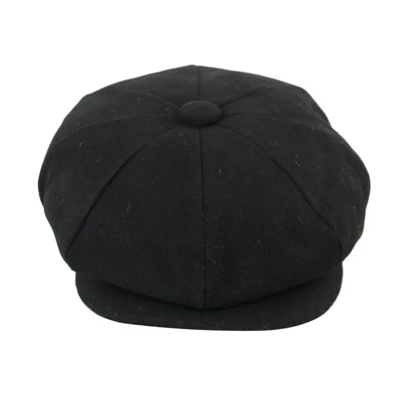 Classic Wool Blend Newsboy Hat Flat Cap - TruClothing