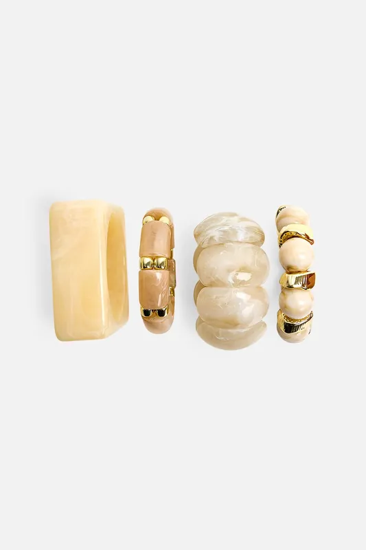 Pack of Four Resin Bangles - Public Desire