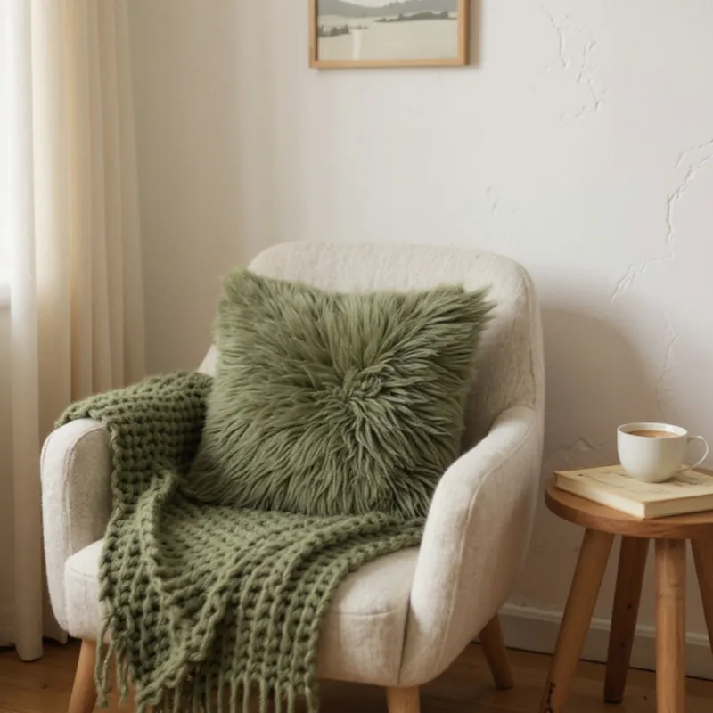 Natural Sheepskin Real Wool Cushion - Infinity Leather