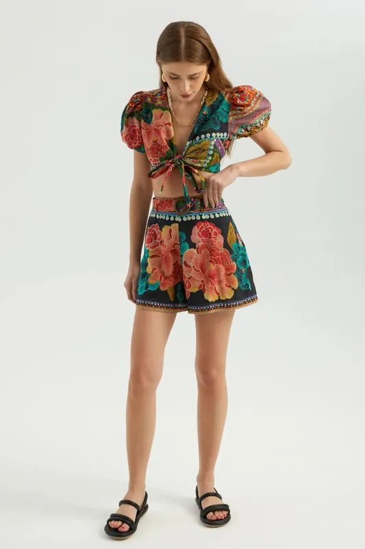 Floral Mid Rise Relaxed fit Shorts - Hiccup