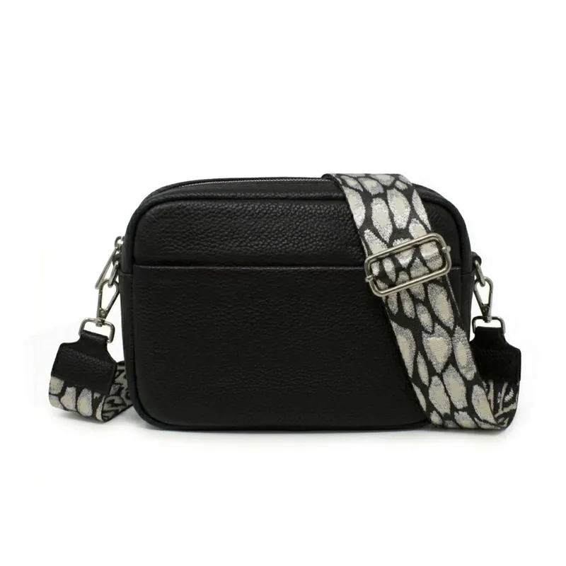 Double Compartment Front Open Pocket Crossbody Shoulder Bag - Kitise