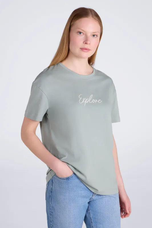 Explore' Soft Lightweight Casual Short Sleeve Relaxed Fit T-Shirt