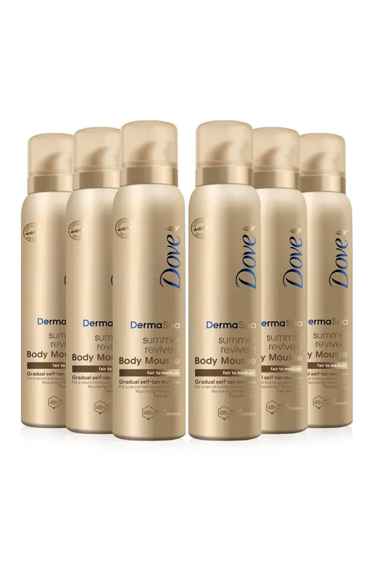Self Tan 'Body Mousse' for Fair/Medium Skin, 6x150ml - Dove