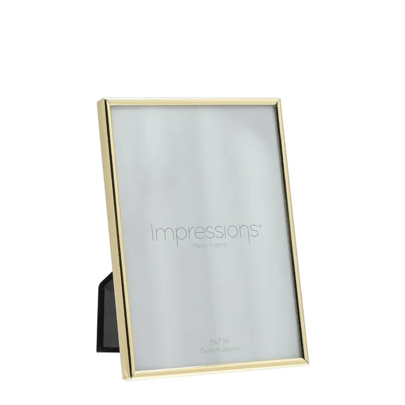Brass Finished Photo Frame Oblong Thin - 5"X 7"