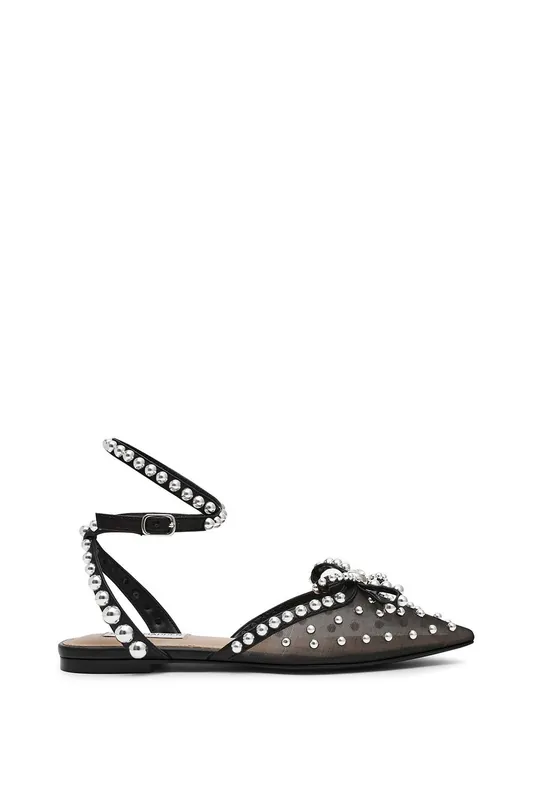 Lynne Flat Black' Sandals - STEVE MADDEN