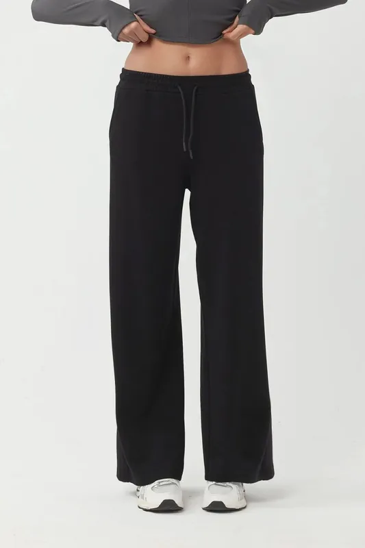 Elastic Waist Soft Touch Palazzo Sweatpants - Hiccup
