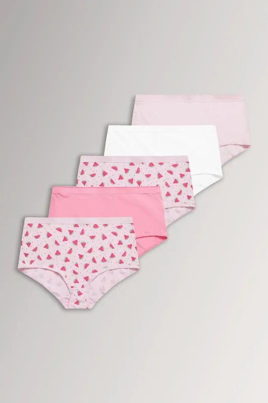 5 Pack Watermelon Print Full Briefs - Yours