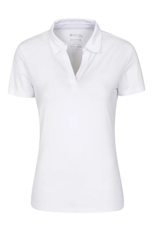 Summer Casual V-Neck Cotton Blend UV Polo Top