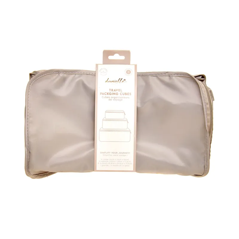 Grey Travel Packing Cubes Set - Danielle Creations
