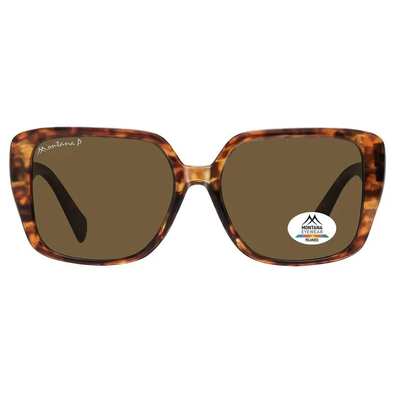 Square Havana Brown Polarized MP179 - montana