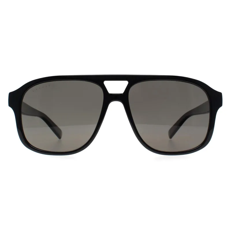 Aviator Shiny Black Grey Polarized GG1856S - Gucci