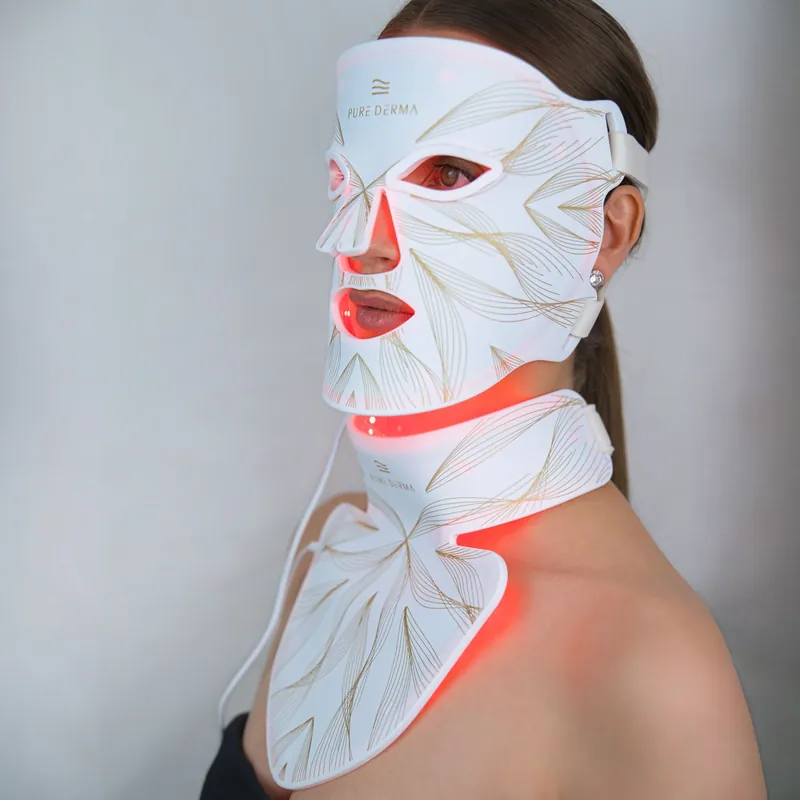 LED Light Therapy Face , Neck and Décolletage Mask - Pure Derma London