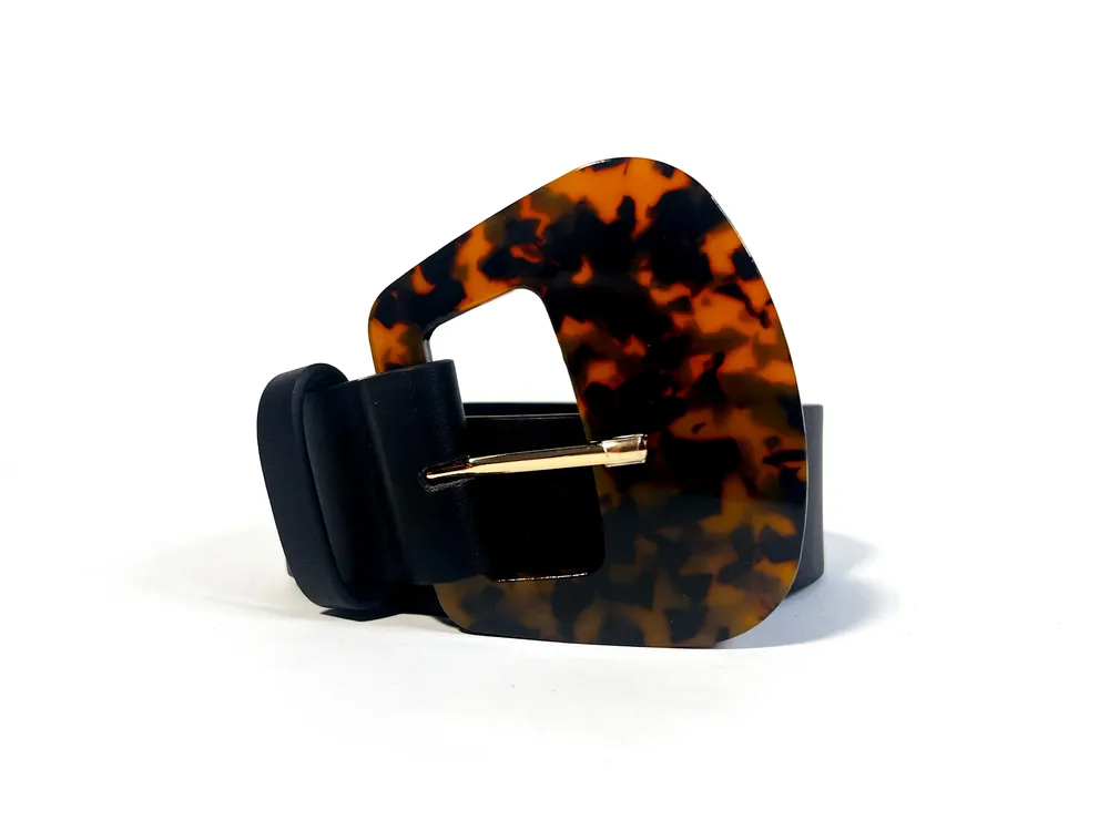 Tortoiseshell-Buckle Belt