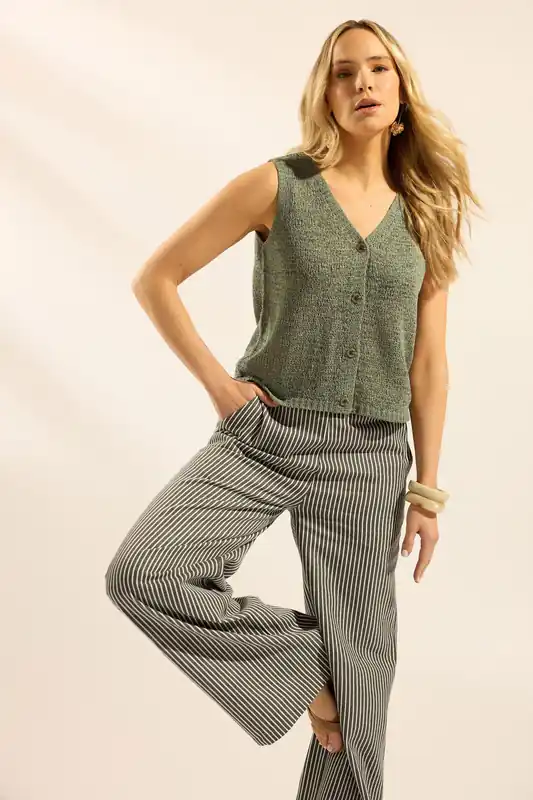 Tall Knitted Vest Top - Long Tall Sally