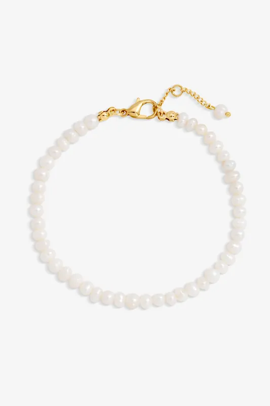 Gold Plated Real Freshwater Seed Pearl Bracelet - Jon Richard