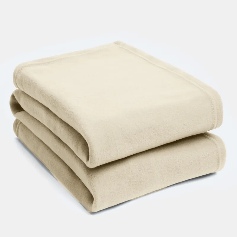 Warm Plain Fleece Throw Over Bed Blanket - OHS