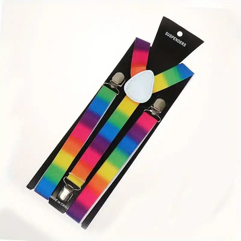 Rainbow Vertical Stripe Braces - SVNX