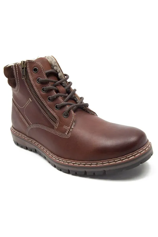Sawston' Casual Leather Zip Boots - Thomas Crick