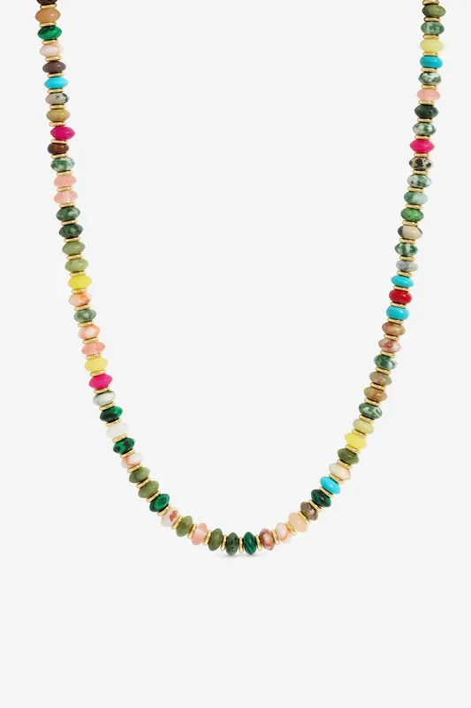 Multi Coloured Beaded Necklace - Jon Richard