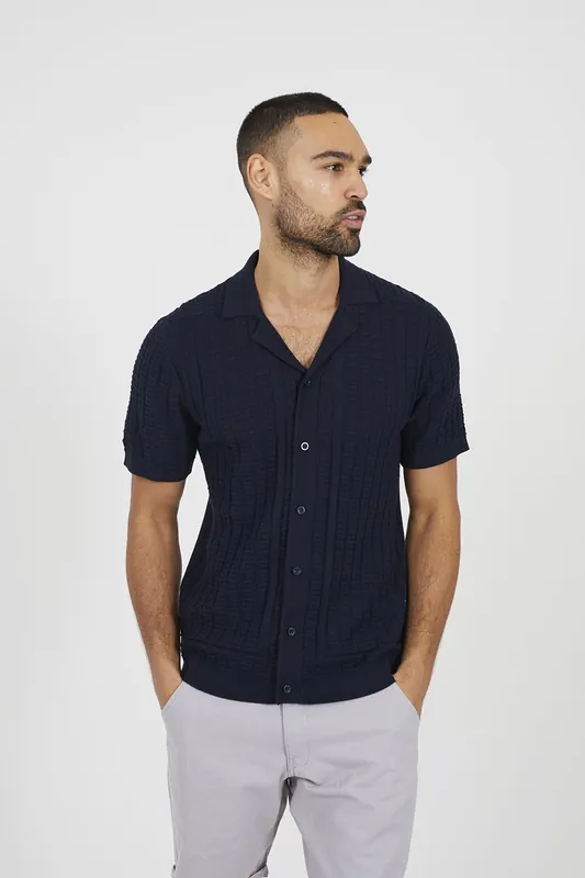 Knitted Short Sleeve Shirt - Brave Soul