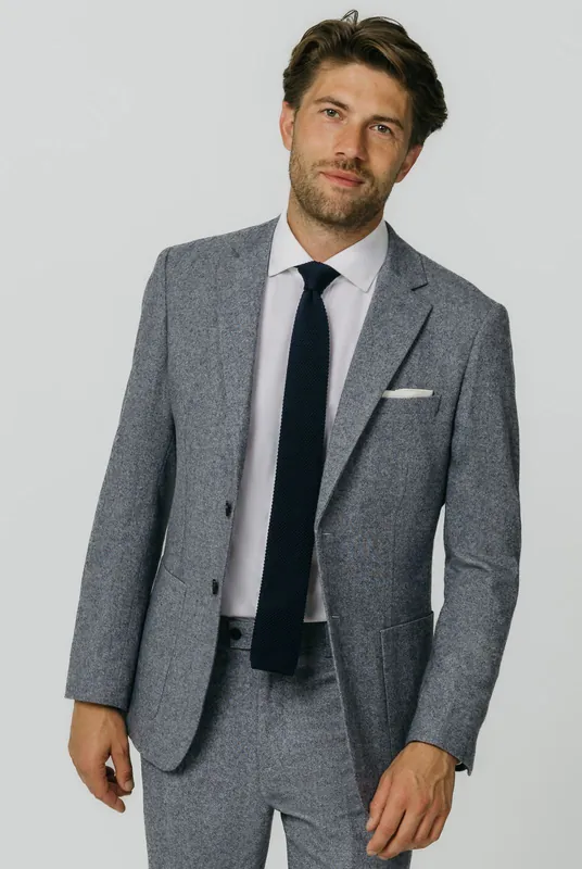 Blue Donegal Tweed Suit Jacket - Dobell