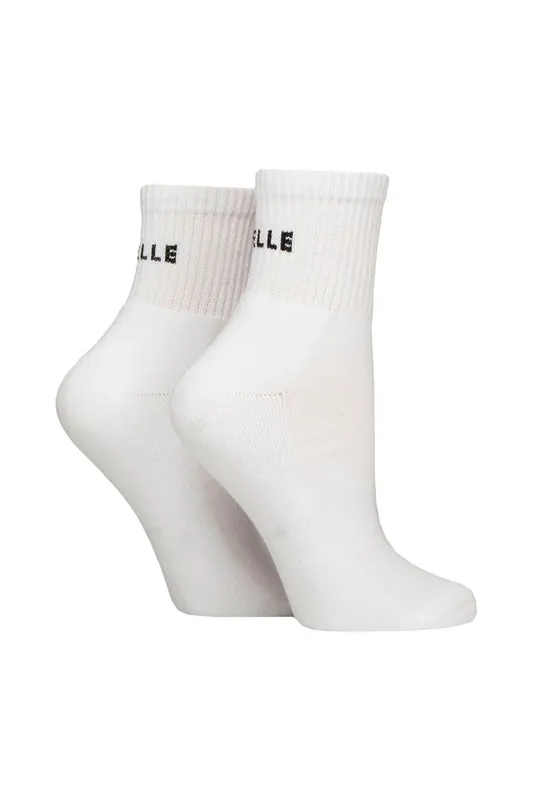 2 Pair Sports Cushioned Ankle Socks - ELLE