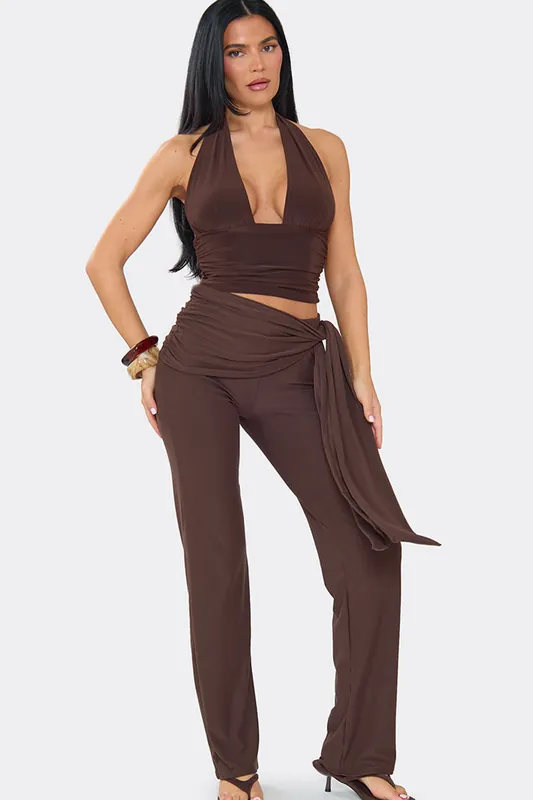 Straight Leg Mid Rise Trousers - EGO