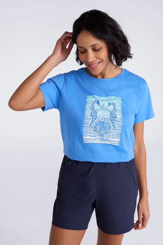 Seahorse' Lightweight Short Sleeve 100% Cotton Relaxed Fit T-Shirt