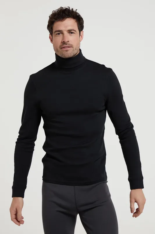 Meribel' Soft Quick Dry Long Sleeve Casual Cotton Roll Neck Top - Mountain Warehouse