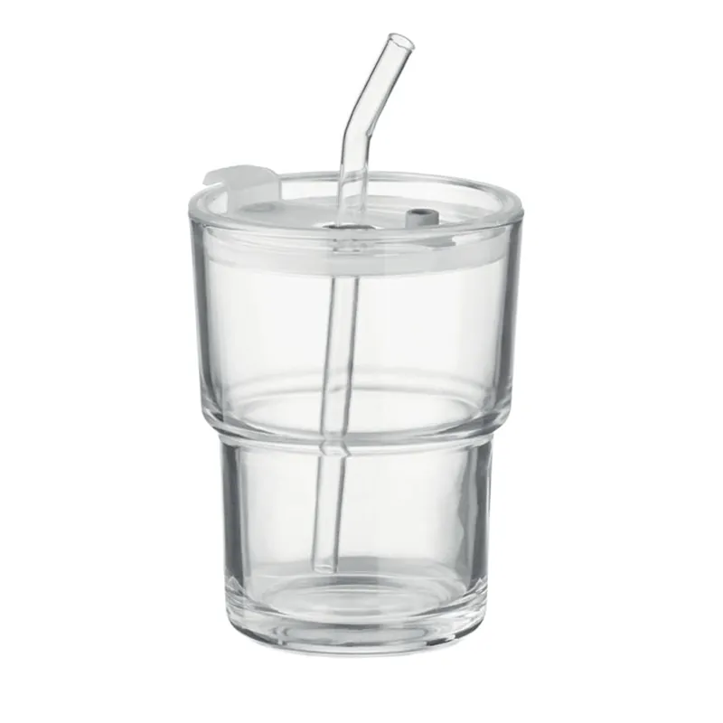 Sip Straw Glass 400ml Tumbler - MidOcean