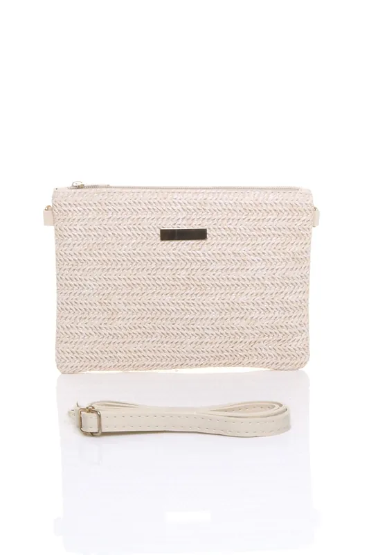 Detachable Crossbody Strap Summer Woven Boho Clutch Bag - AJVANI