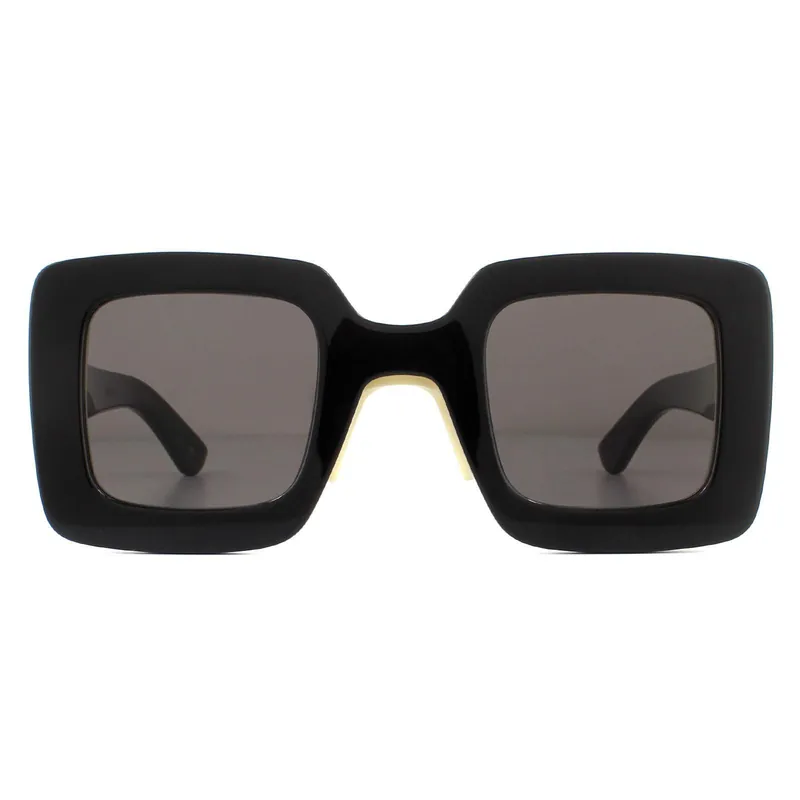 Square Black Grey Sunglasses - Gucci