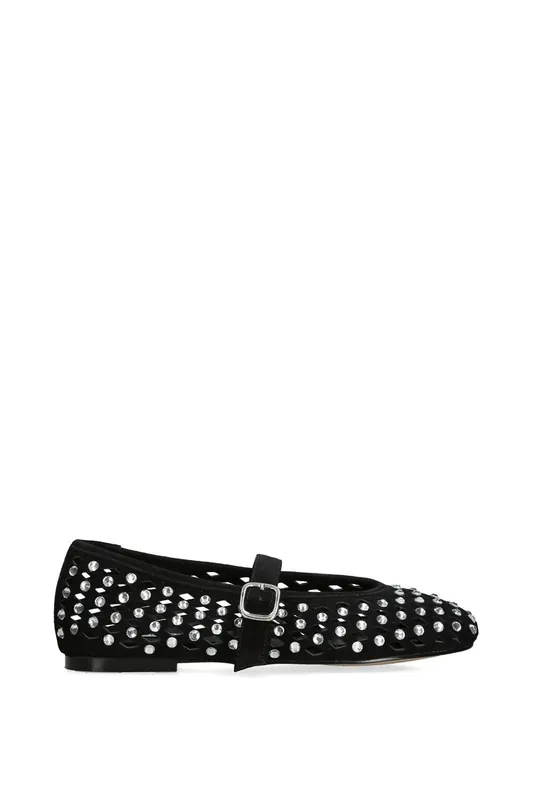 Rerun Black Suede' Suede Flats - STEVE MADDEN
