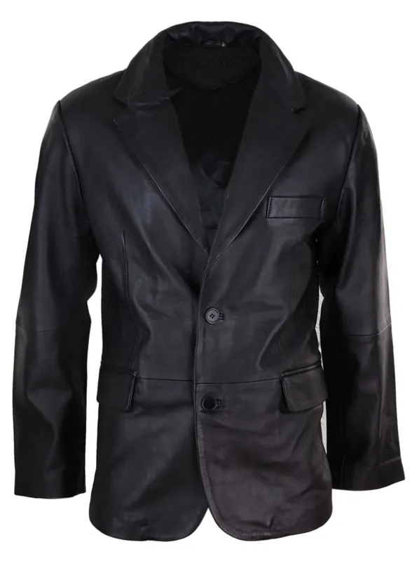 Classic Leather 2 Button Blazer Vintage - TruClothing