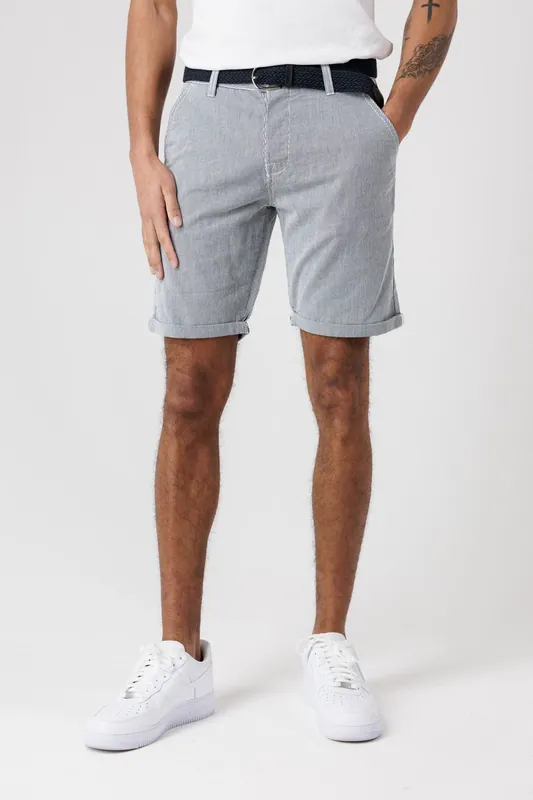 Cotton Cord Oxford Shorts with Belt - Tokyo Laundry
