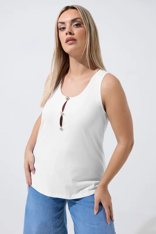Shell Button Vest Top - Yours